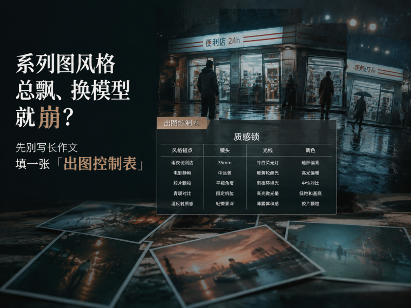 【十四】系列图风格总飘、换模型就崩？先别写长作文，填一张「出图控制表」-元界深掘