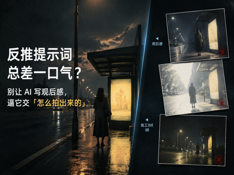 【十六】反推提示词总差一口气？别让 AI 写观后感，逼它交「怎么拍出来的」-元界深掘