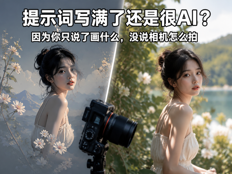 【三】提示词写满了还是很AI？因为你只说了画什么，没说相机怎么拍-元界深掘