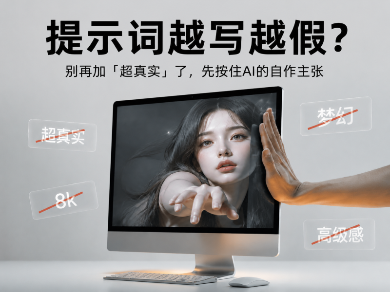 【五】提示词越写越假？别再加「超真实」了，先按住 AI 的自作主张-元界深掘