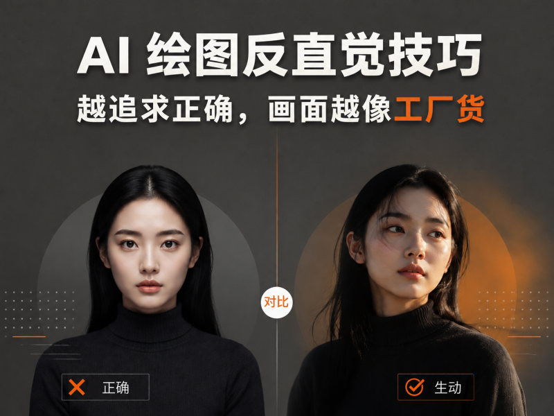 【八】AI 绘图反直觉技巧：越追求正确，画面越像工厂货-元界深掘