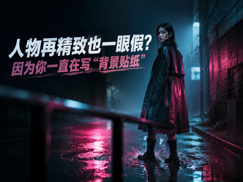 【二十四】人物再精致也一眼假？因为你一直在写“背景贴纸”-元界深掘