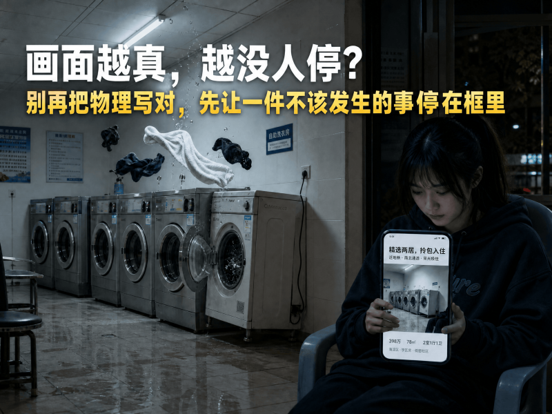 【三十四】画面越真，越没人停？别再把物理写对，先让一件不该发生的事停在框里-元界深掘