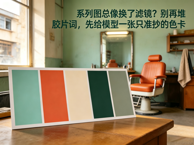 【三十七】系列图总像换了滤镜？别再堆胶片词，先给模型一张只准抄的色卡-元界深掘