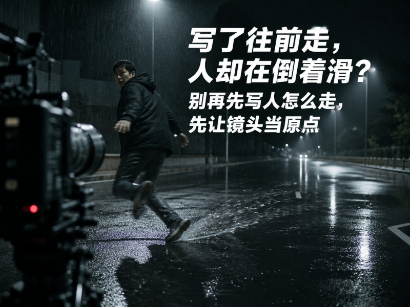 【三十九】写了往前走，人却在倒着滑？别再先写人怎么走，先让镜头当原点-元界深掘