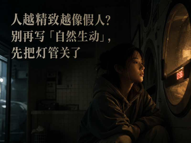 【四十七】人越精致越像假人？别再写「自然生动」，先把灯管关了-元界深掘