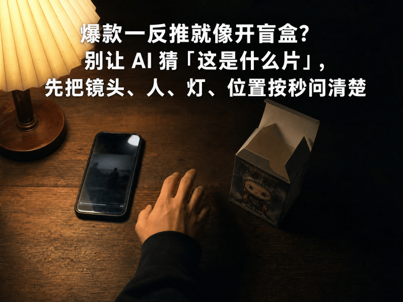 【五十】爆款一反推就像开盲盒？别让 AI 猜「这是什么片」，先把镜头、人、灯、位置按秒问清楚-元界深掘