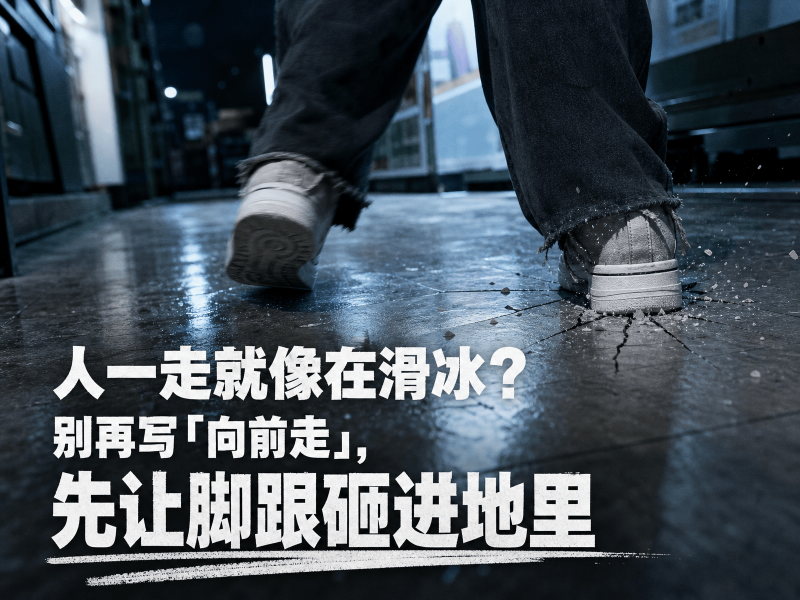 【五十二】人一走就像在滑冰？别再写「向前走」，先让脚跟砸进地里-元界深掘