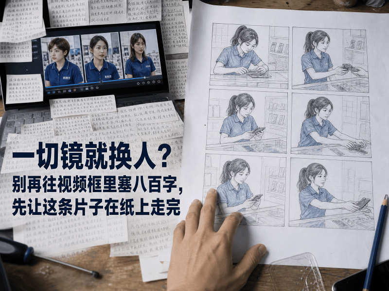 【五十五】一切镜就换人？别再往视频框里塞八百字，先让这条片子在纸上走完-元界深掘