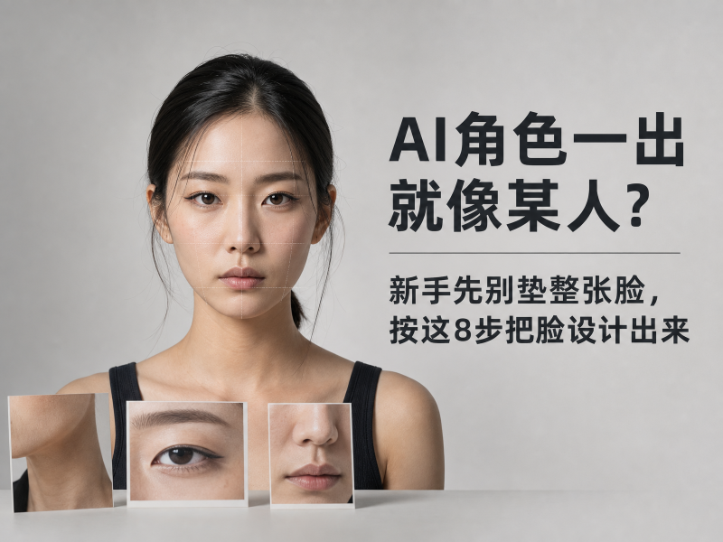 【六十】AI角色一出就像某人？新手先别垫整张脸，按这8步把脸设计出来-元界深掘
