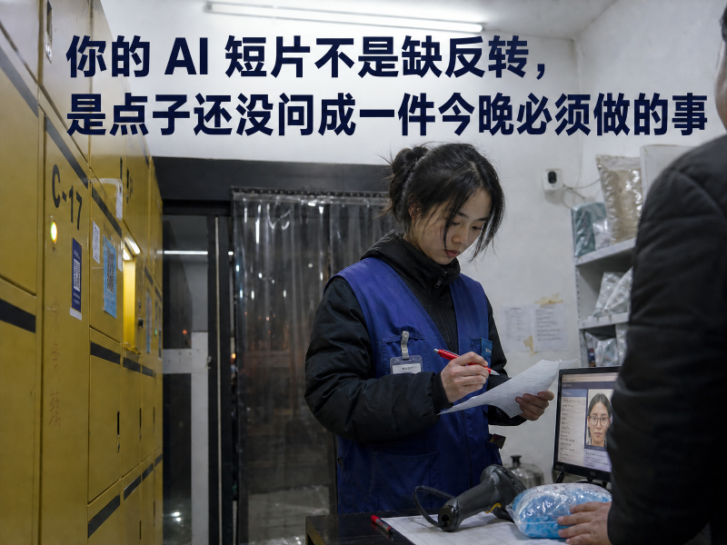 【六十四】你的 AI 短片不是缺反转，是点子还没问成一件今晚必须做成的事-元界深掘