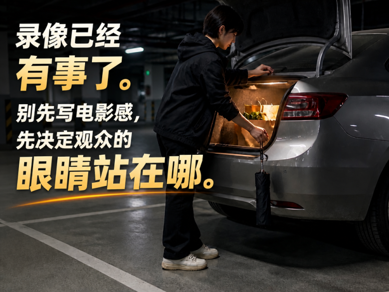 【七十五】录像已经有事了。别先写电影感，先决定观众的眼睛站在哪-元界深掘